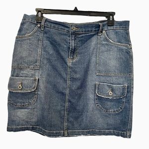 Mwah Blue Denim Short Skirt Womens Size 18